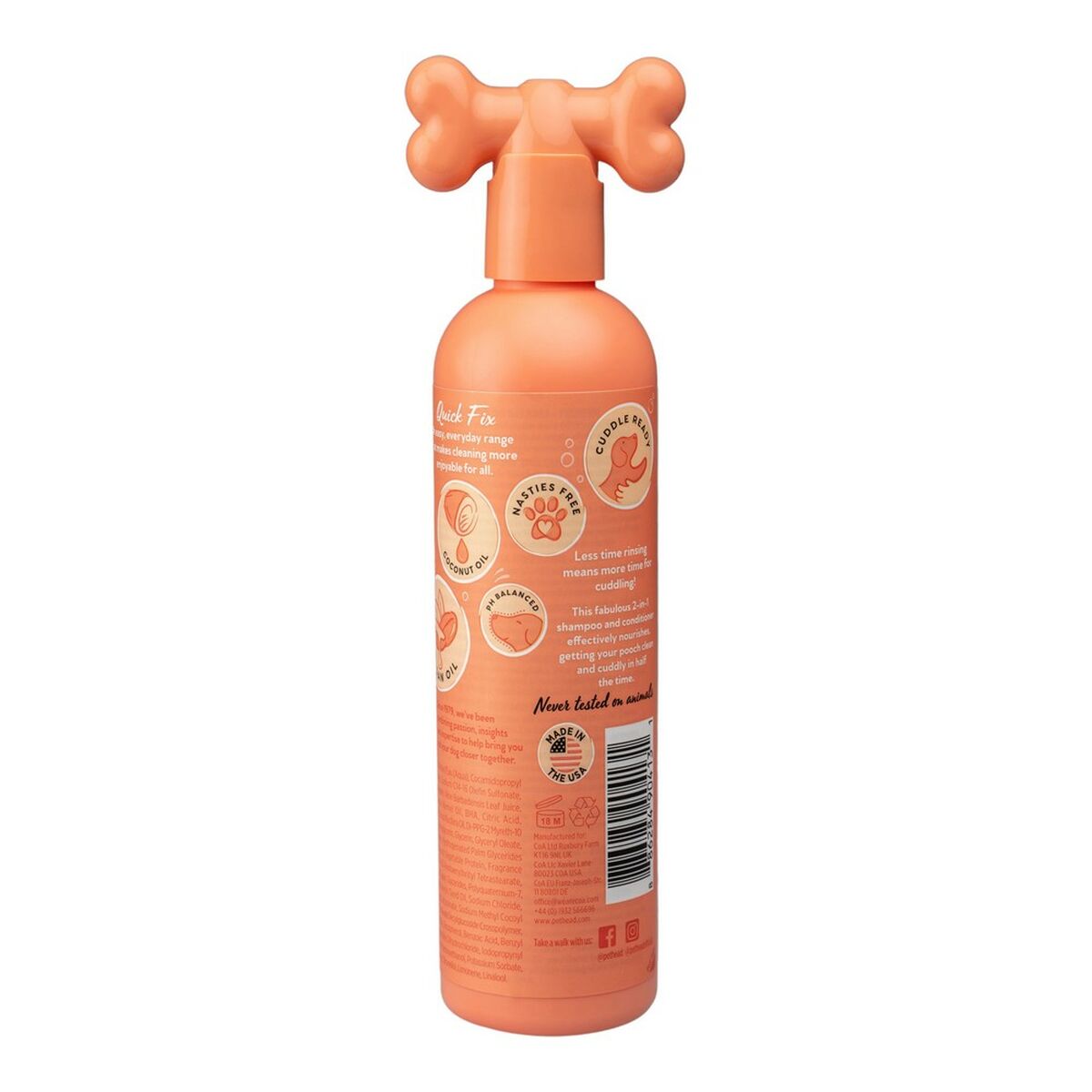 2-i-1 schampo och balsam Pet Head Quick Fix Persika - 10