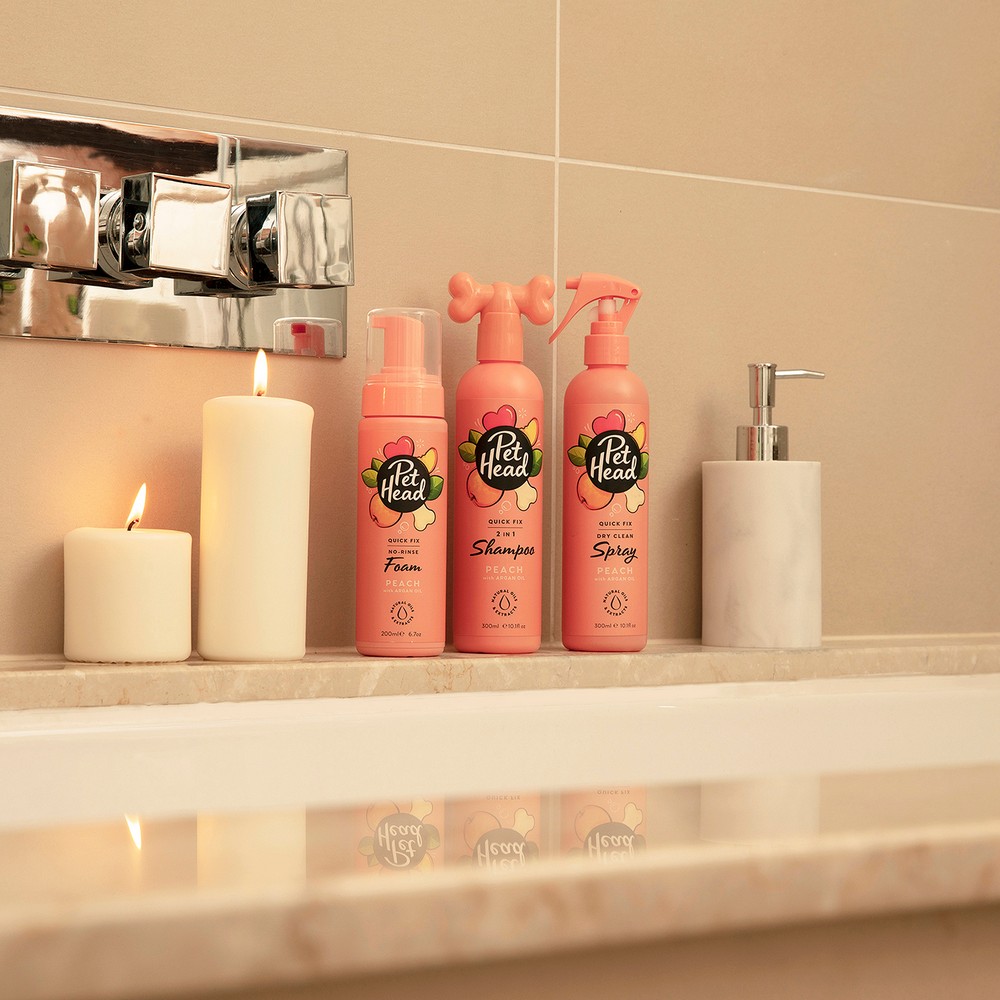 2-i-1 schampo och balsam Pet Head Quick Fix Persika - 3