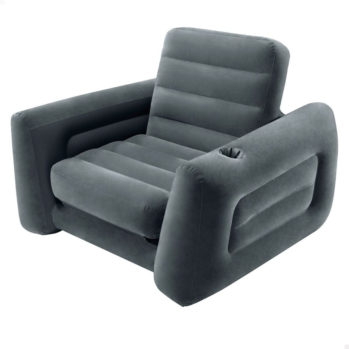 Uppblåsbar bäddsoffa Intex Pull-Out 177 x 66 x 224 cm Grå - 7