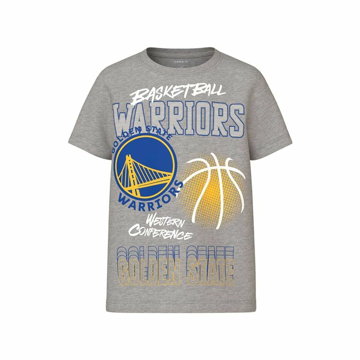 Barn T-shirt med kortärm Name It mjyg Nba Box Ous Ljusgrå