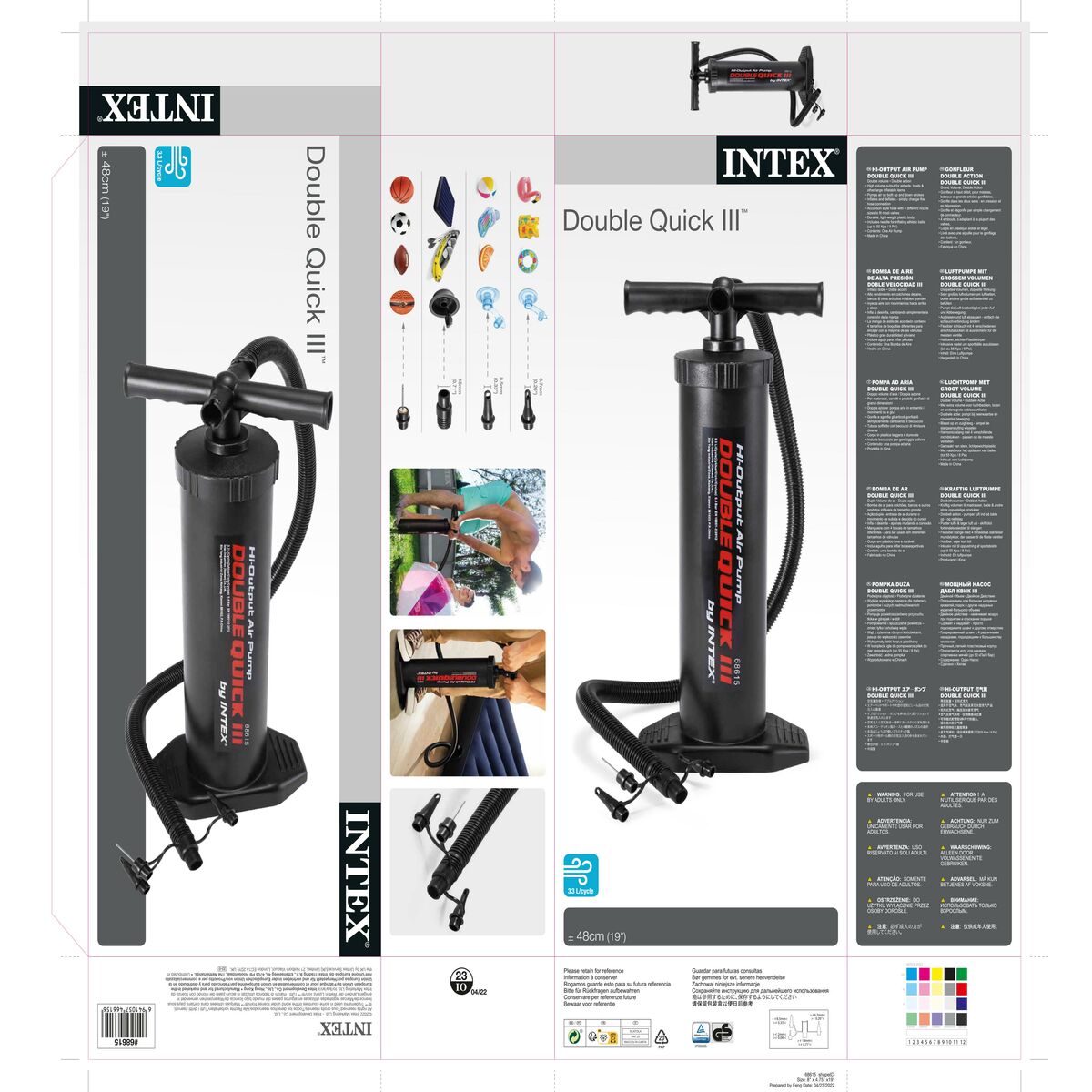 Luftpump Intex Double Quick III (3 antal) - 9