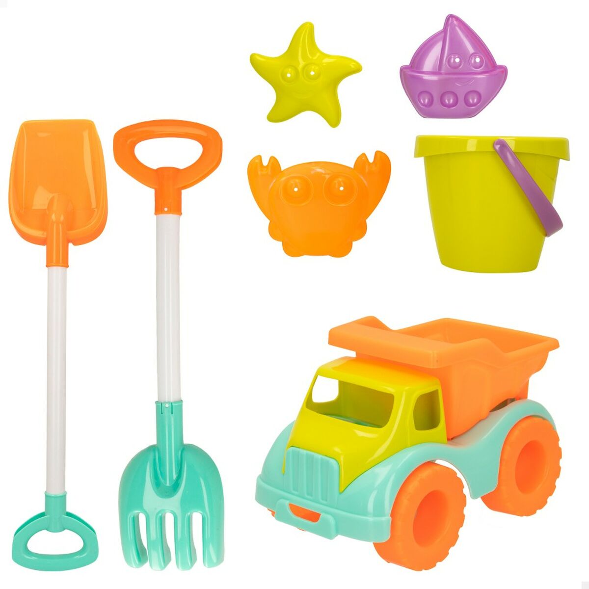Strandleksaker set Colorbaby 7 Delar Lastbil (18 antal) - 6