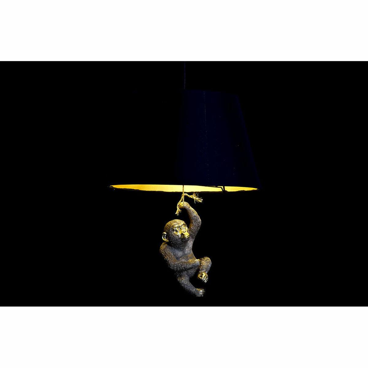 Taklampa DKD Home Decor 35,5 x 35,5 x 51 cm Gyllene Harts Kolonial 220 V 50 W Apa (2 antal) - 4