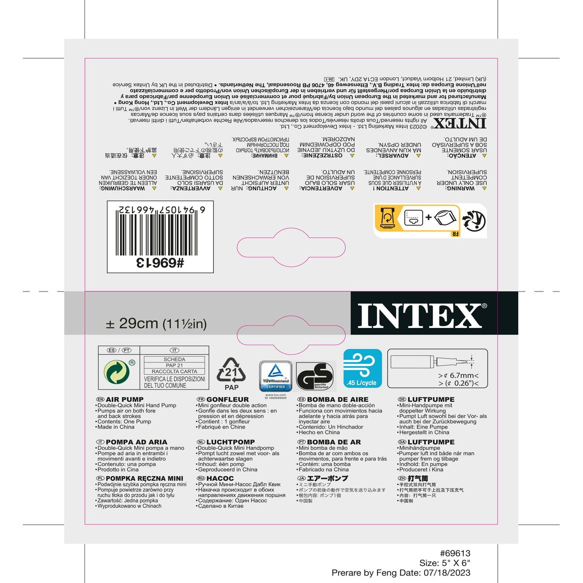 Luftpump Intex Mini (24 antal) - 9