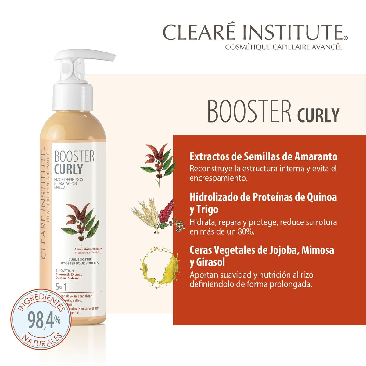 Definierande lockbalsam Clearé Institute Booster Curly 200 ml - 3