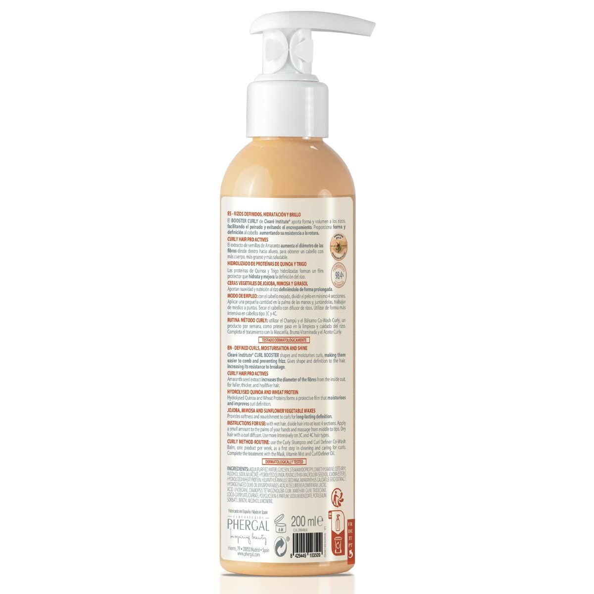 Definierande lockbalsam Clearé Institute Booster Curly 200 ml - 7