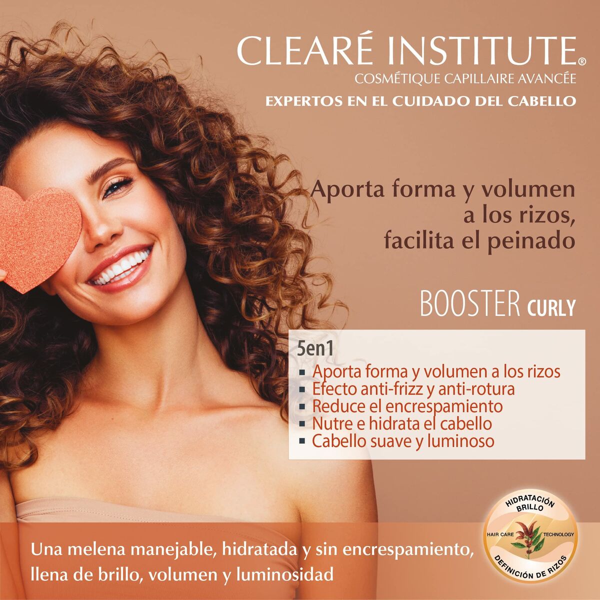 Definierande lockbalsam Clearé Institute Booster Curly 200 ml - 2