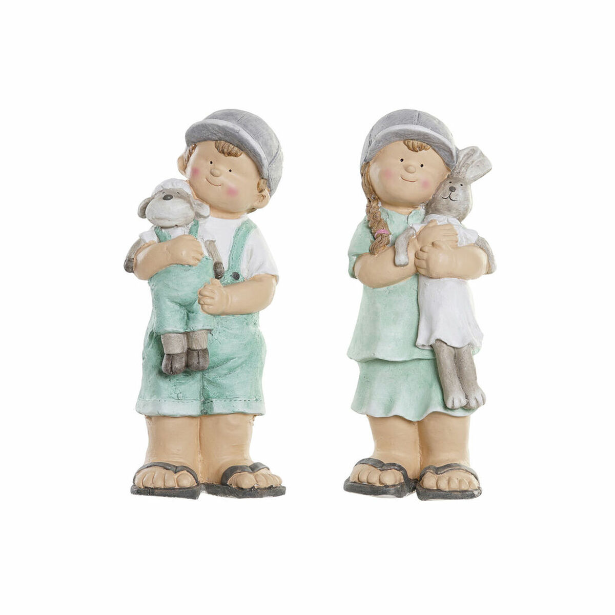 Prydnadsfigur DKD Home Decor Glasfiber Pojkar (2 pcs) (20 x 18 x 48 cm)