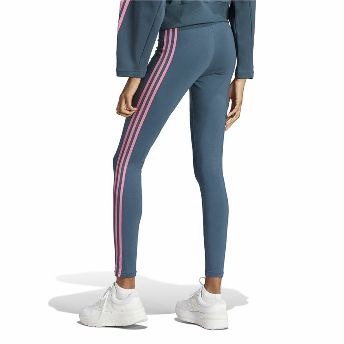 Sport-leggings, Dam Adidas Fi 3S Blå - 4
