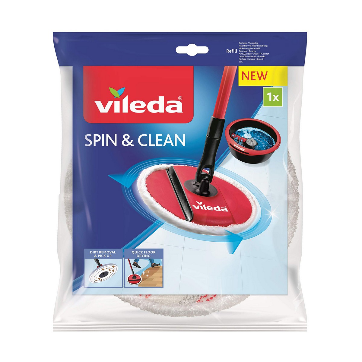 Reservgolfmopp Vileda Spin & Clean Mikrofiber - 5