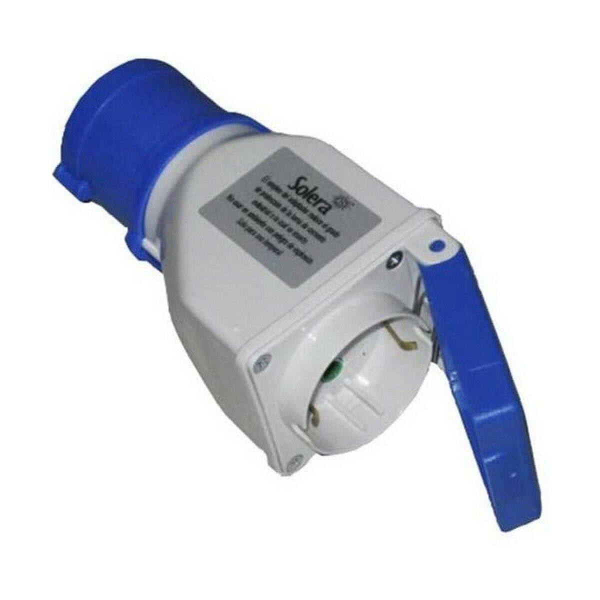 Adapter Solera 904012 Med lock CETAC Schuko Blå Grå 16 A