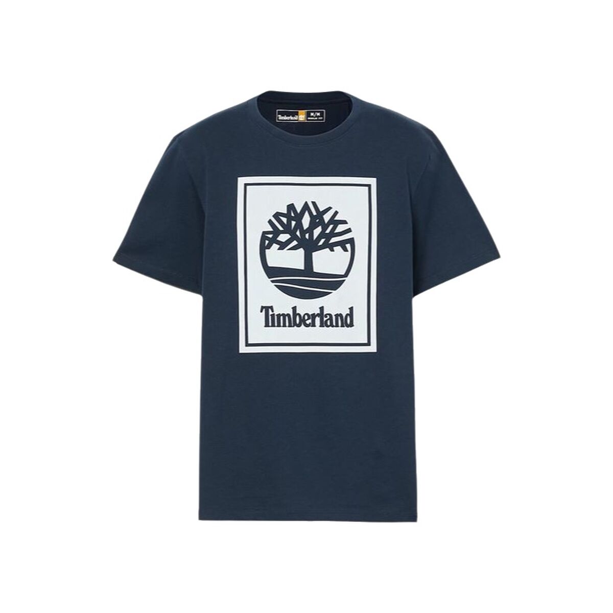T-shirt med kortärm Herr Timberland Stack Logo Svart