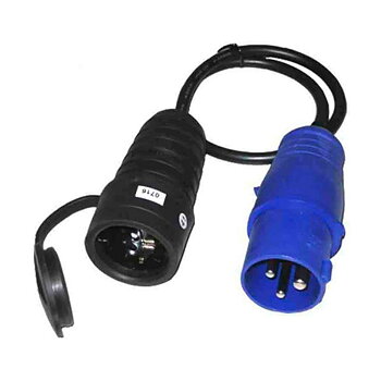 Stiftplugg EDM 46008 Blå Svart 230 V 250 V CETAC Schuko