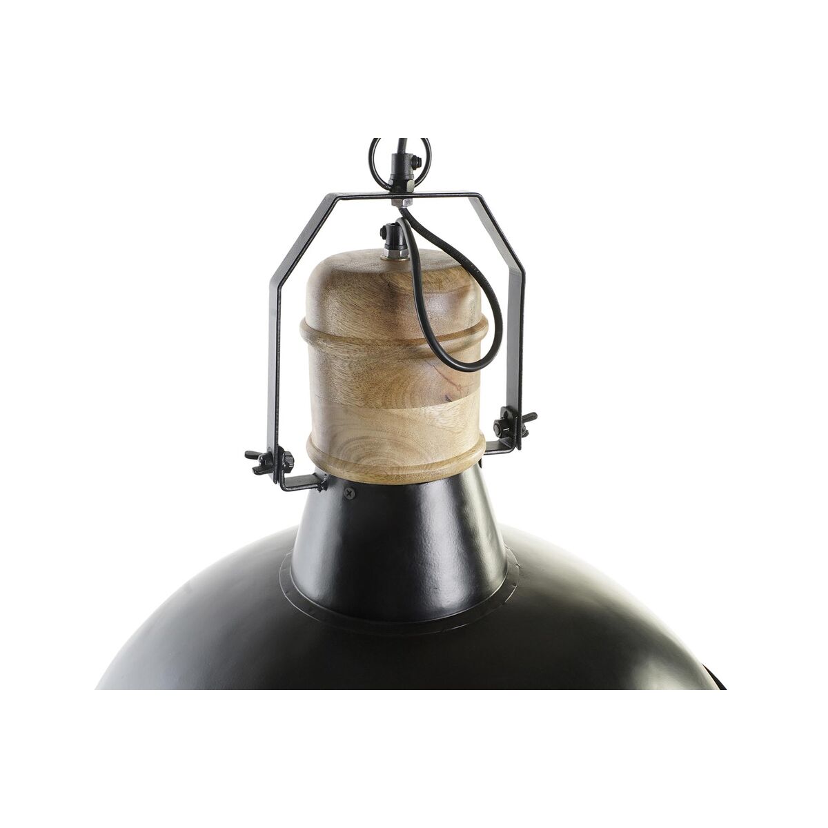 Taklampa DKD Home Decor 52 x 52 x 57 cm Svart Brun Järn Mangoträ 50 W - 3