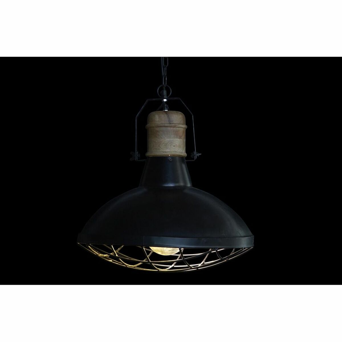 Taklampa DKD Home Decor 52 x 52 x 57 cm Svart Brun Järn Mangoträ 50 W - 5