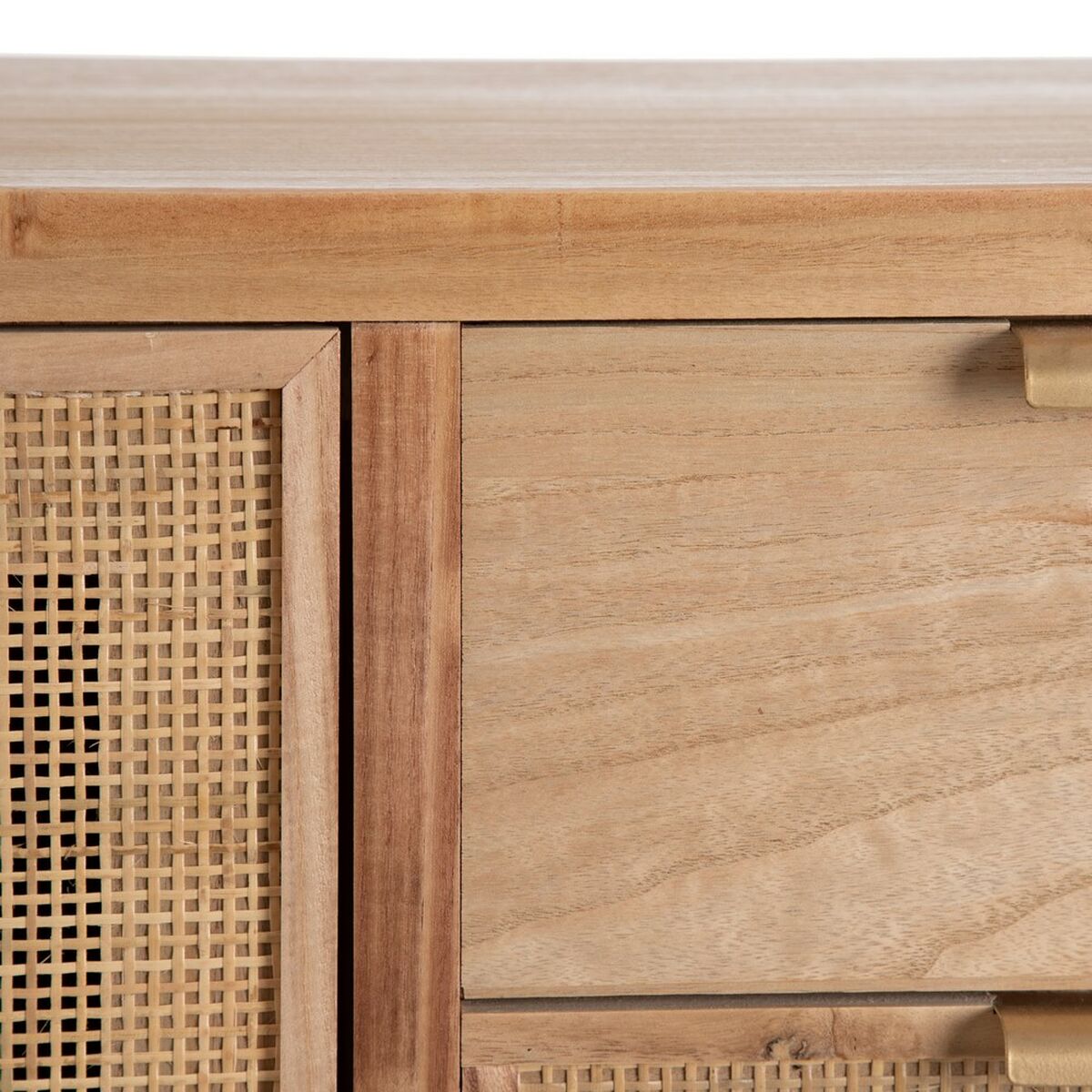 Hallmöbel med lådor HONEY 80 x 40 x 82 cm Naturell Trä Rattan - 3
