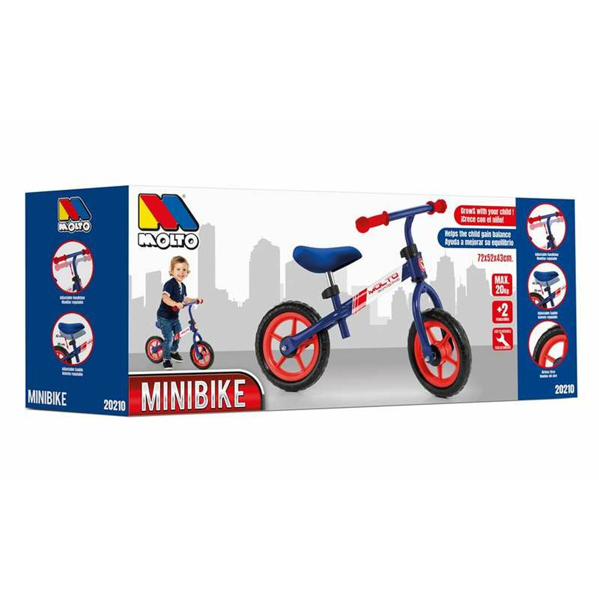 Barncykel Moltó Minibike Blå - 10