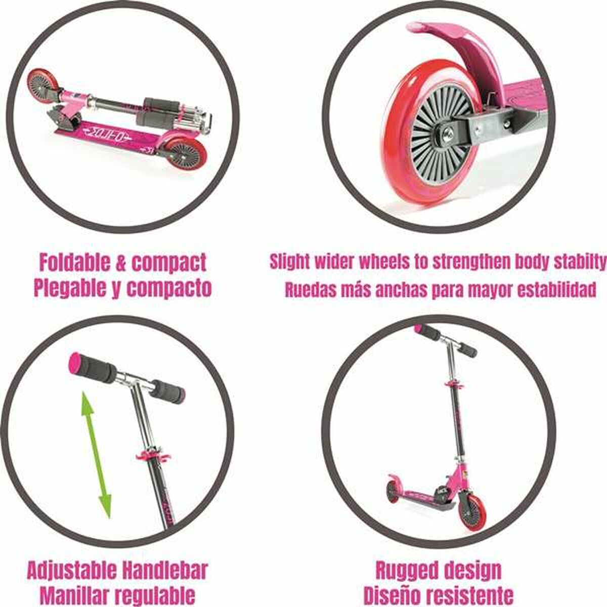 Skooter Moltó Rosa 72-77 cm - 13
