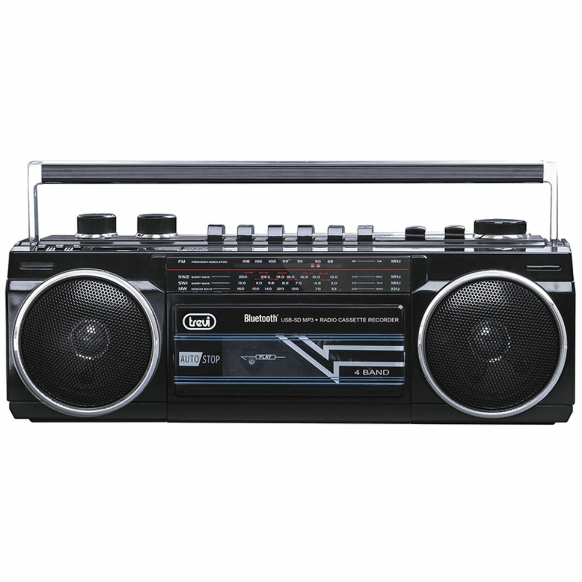 Bärbar Bluetoothradio Trevi Svart (Renoverade A)