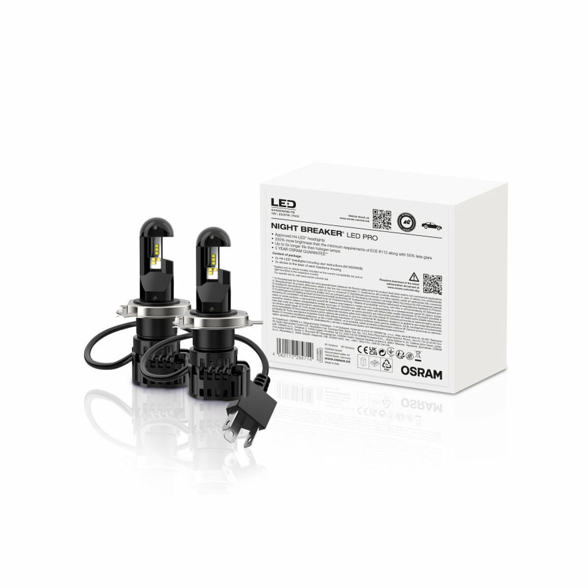Glödlampa för bil Osram Nightbreaker H4 12 V LED
