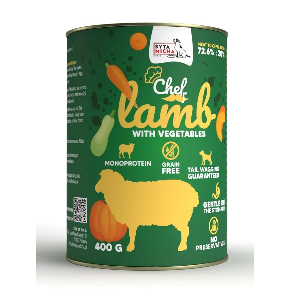 Våt mat SYTA MICHA Lamm 400 g