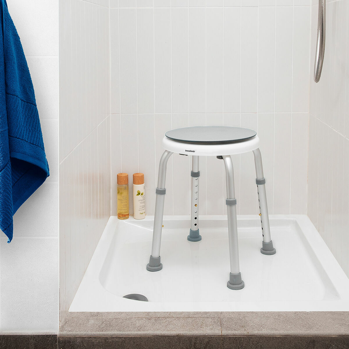 Svängbar och justerbar badpall Roshawer InnovaGoods Vit (Renoverade A) - 2