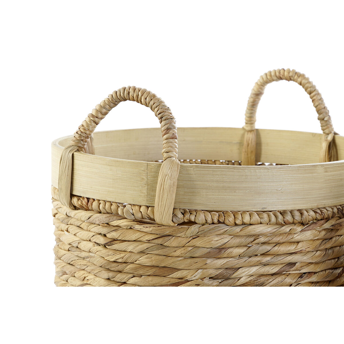 Korg - set DKD Home Decor Brun Naturell Bambu Rusar Tropiskt 35 x 35 x 30,5 cm 35 x 35 x 31 cm 3 Delar - 2