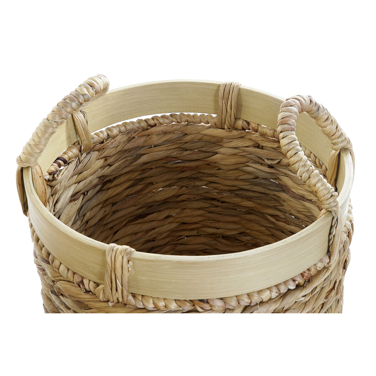 Korg - set DKD Home Decor Brun Naturell Bambu Rusar Tropiskt 35 x 35 x 30,5 cm 35 x 35 x 31 cm 3 Delar - 3
