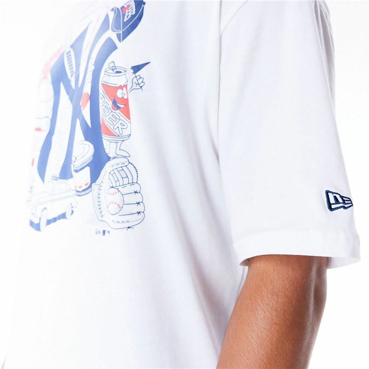 T-shirt med kortärm Herr New Era MLB FOOD GRPHC OS New York Yankees Vit - 4