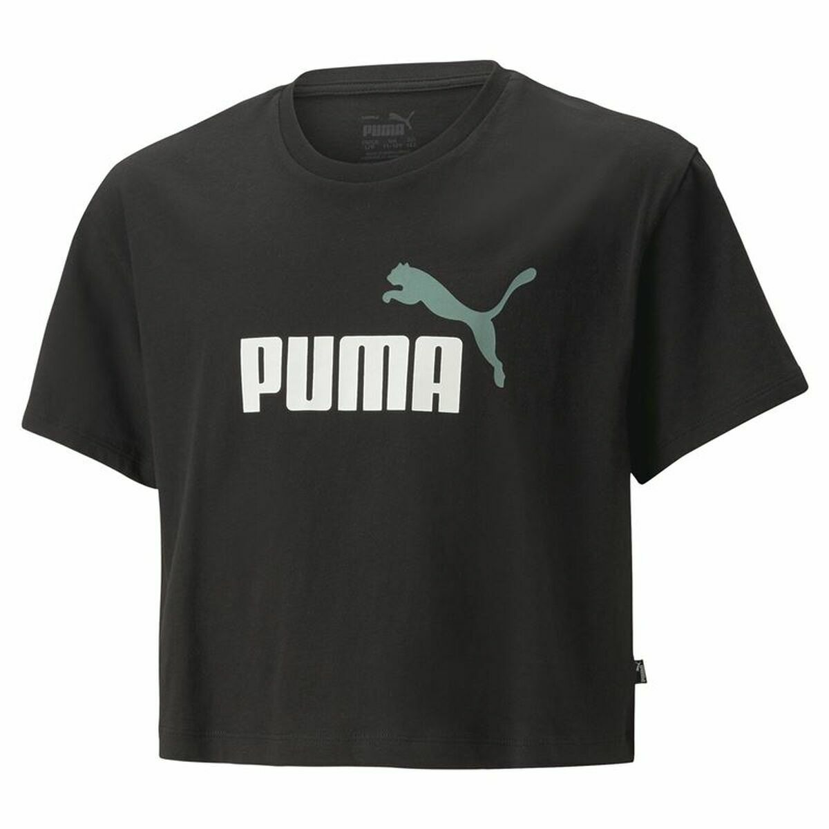 Barn T-shirt med kortärm Puma Logo Cropped  Svart - 3