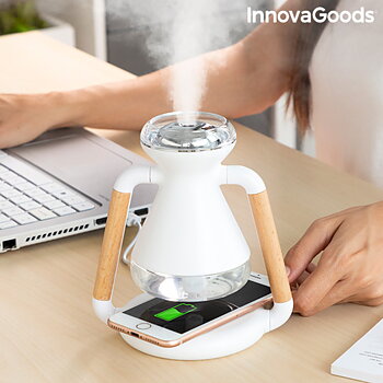 3-i-1 Trådlös laddare, aromdiffuser och luftfuktare Misvolt InnovaGoods