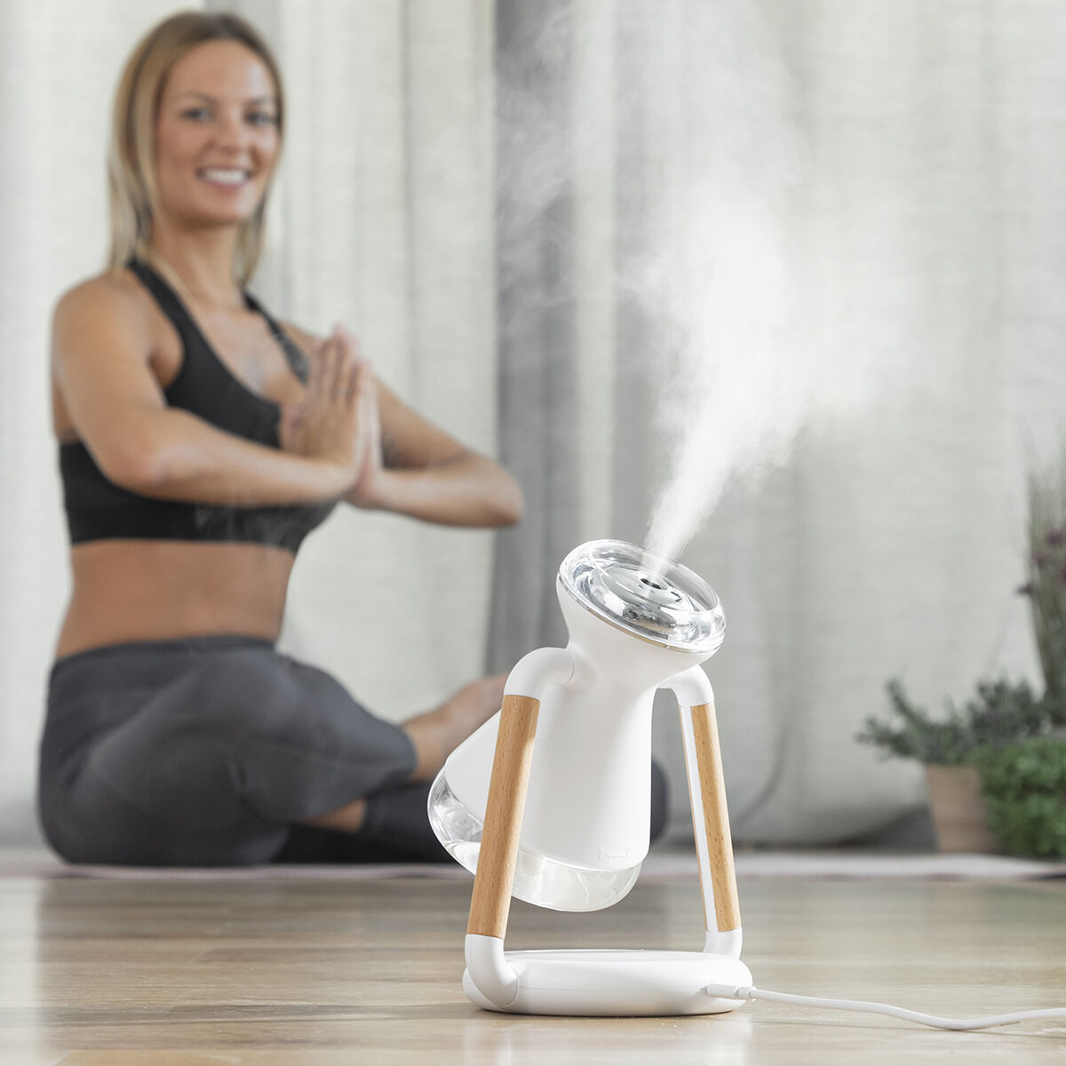 3-i-1 Trådlös laddare, aromdiffuser och luftfuktare Misvolt InnovaGoods - 28