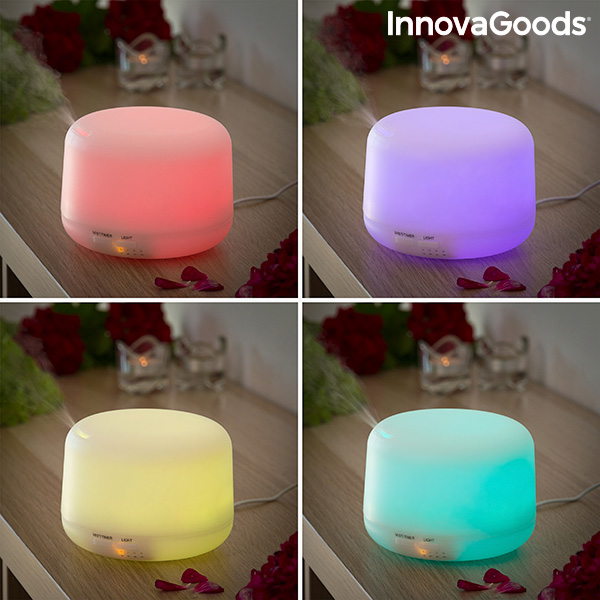 Doftspridare och luftfuktare med flerfärgad LED Steloured InnovaGoods - 5