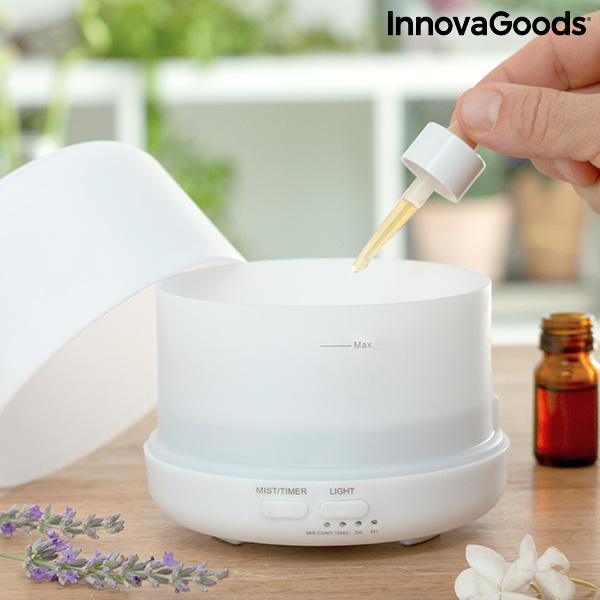 Doftspridare och luftfuktare med flerfärgad LED Steloured InnovaGoods - 4