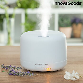 Doftspridare och luftfuktare med flerfärgad LED Steloured InnovaGoods