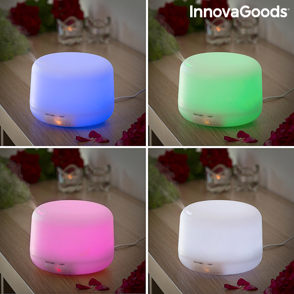 Doftspridare och luftfuktare med flerfärgad LED Steloured InnovaGoods - 6