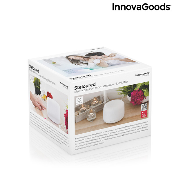 Doftspridare och luftfuktare med flerfärgad LED Steloured InnovaGoods - 2