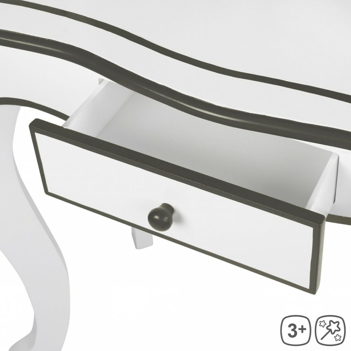 Sminkbord med pall Woomax Vit Leksak 61 x 100 x 29 cm - 4