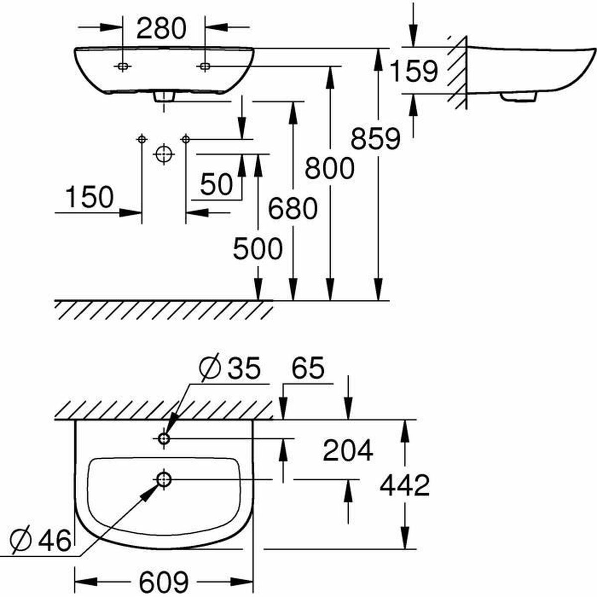 Tvättfat Grohe 39421000 - 4