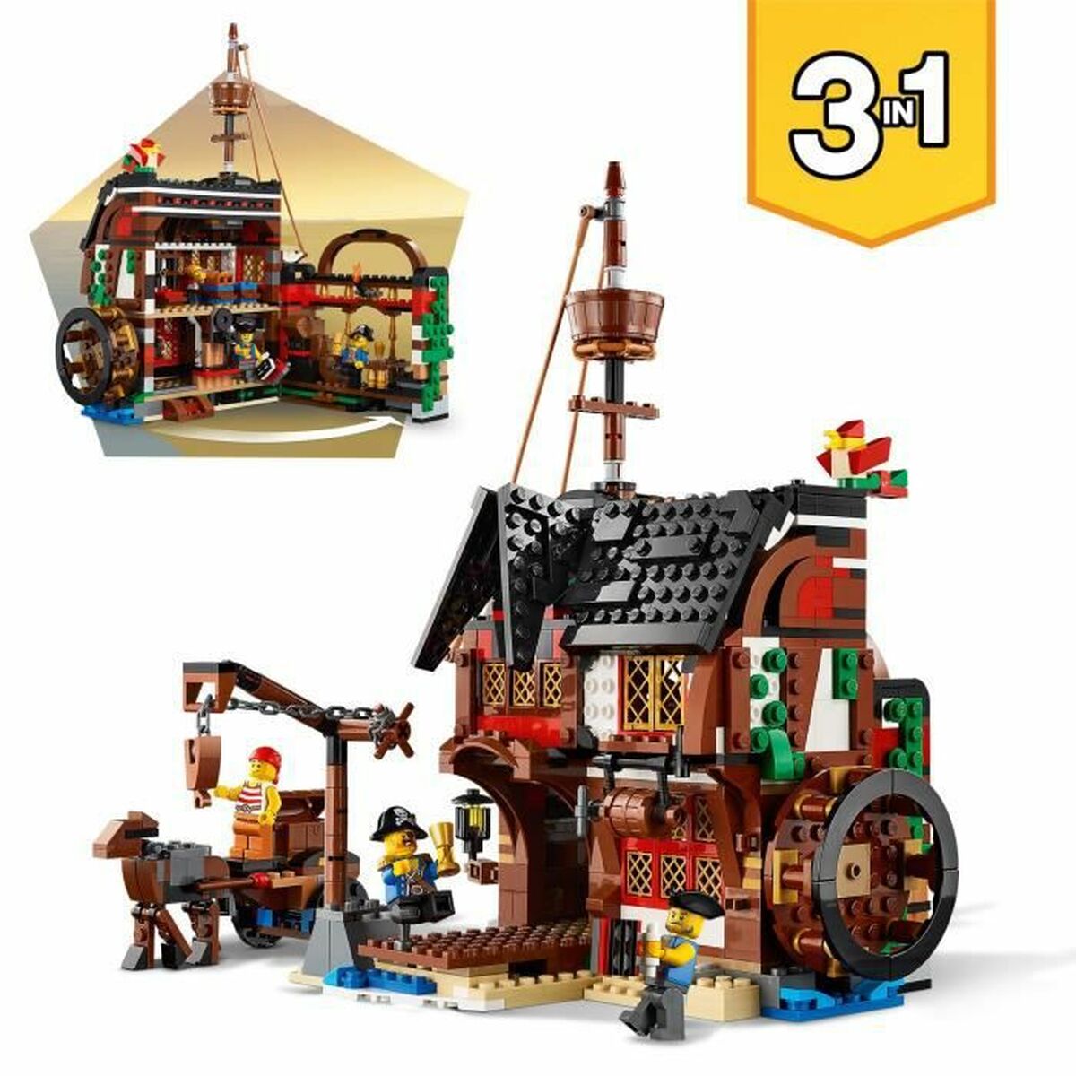 Fordonsspel   Lego Creator 31109 Pirate Ship         3 i 1 1260 Delar - 3