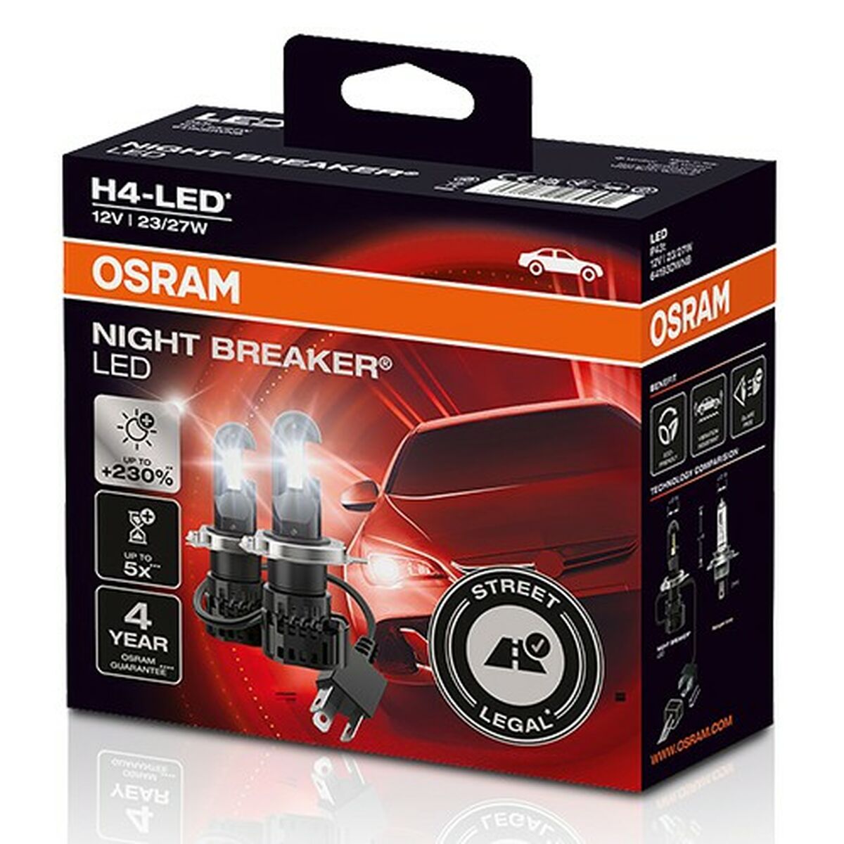 Glödlampa för bil Osram Nightbreaker CS4 H4 12 V LED (1 antal) - 4