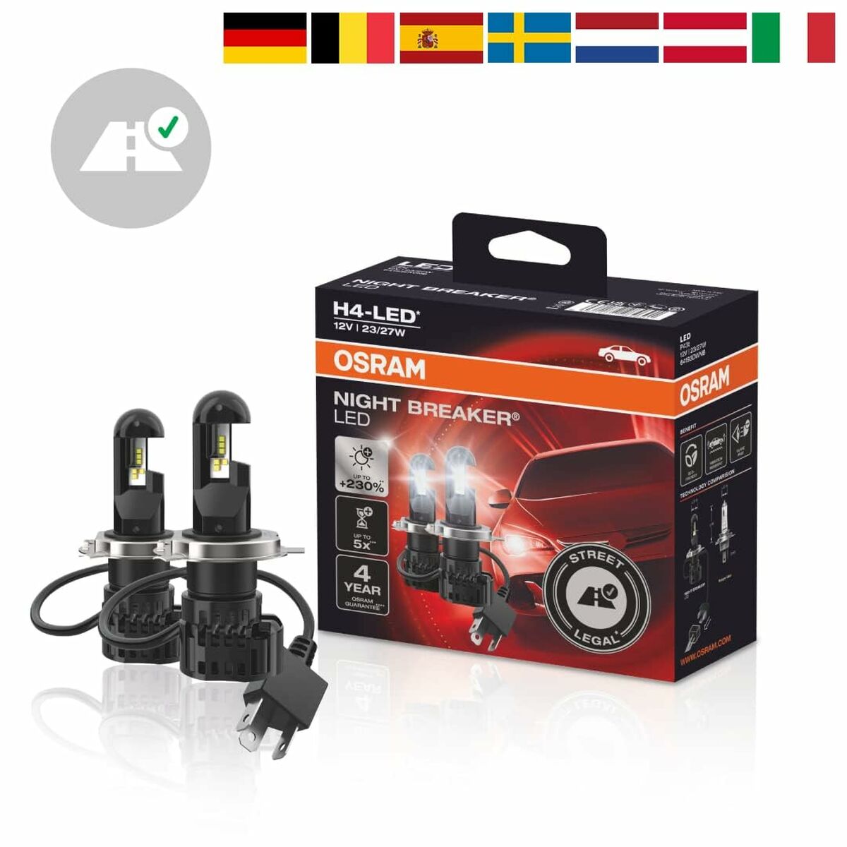 Glödlampa för bil Osram Nightbreaker CS4 H4 12 V LED (1 antal) - 3