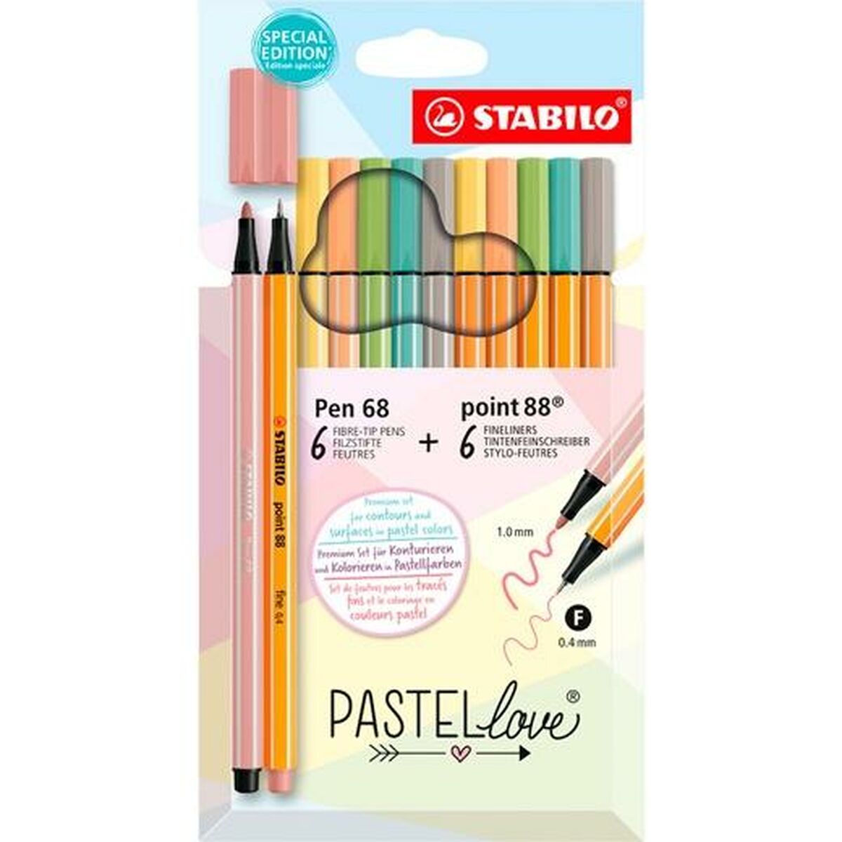 Tuschpennor Stabilo 12 Delar Bakverk - 2