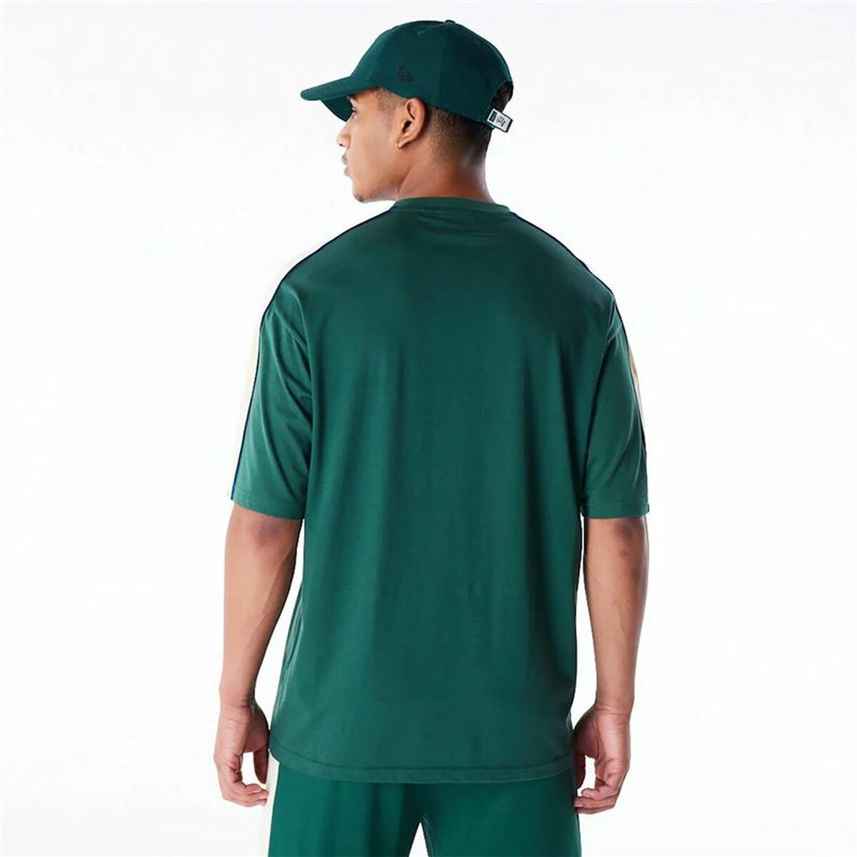 T-shirt med kortärm Herr New Era NBA PANEL OS Milwaukee Bucks Ljusgrön - 2