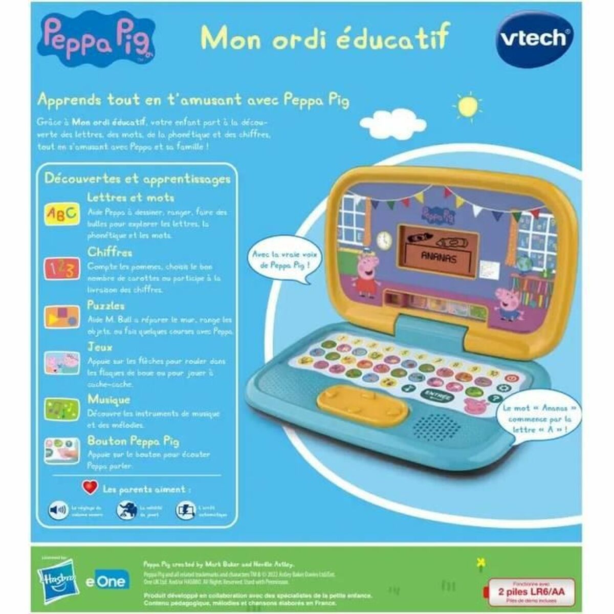 Bärbar dator Vtech Peppa Pig 3-6 år Interaktiv leksak - 3