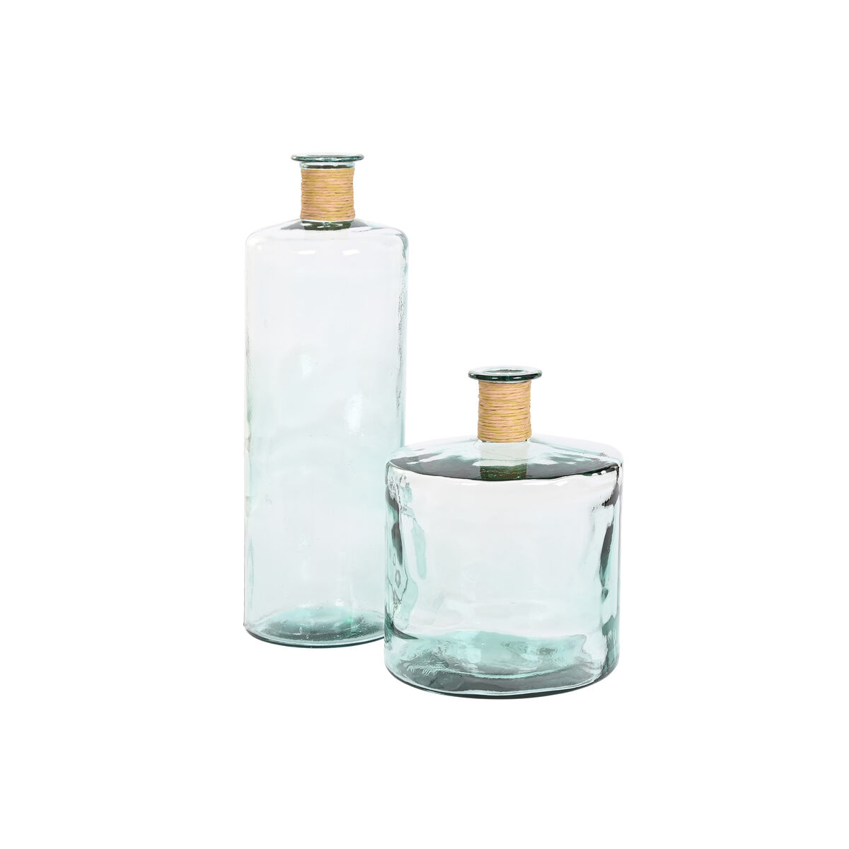 Vas Home ESPRIT Transparent Rusar Återvunnet glas Naturell 25 x 25 x 75 cm - 2