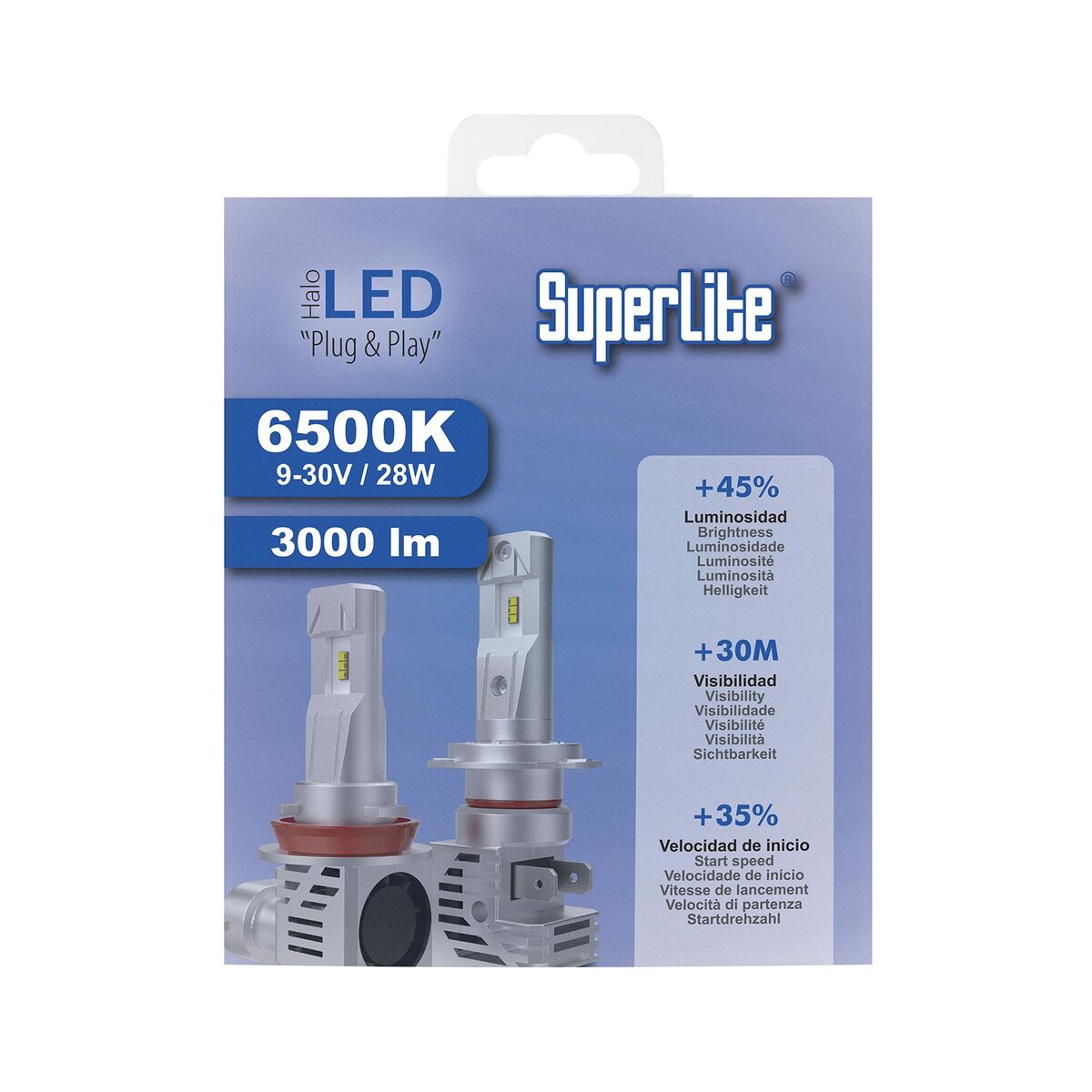 Halogen LED-konverteringssats Superlite BOM12312 H7 28 W 6500 K LED (2 antal) - 3