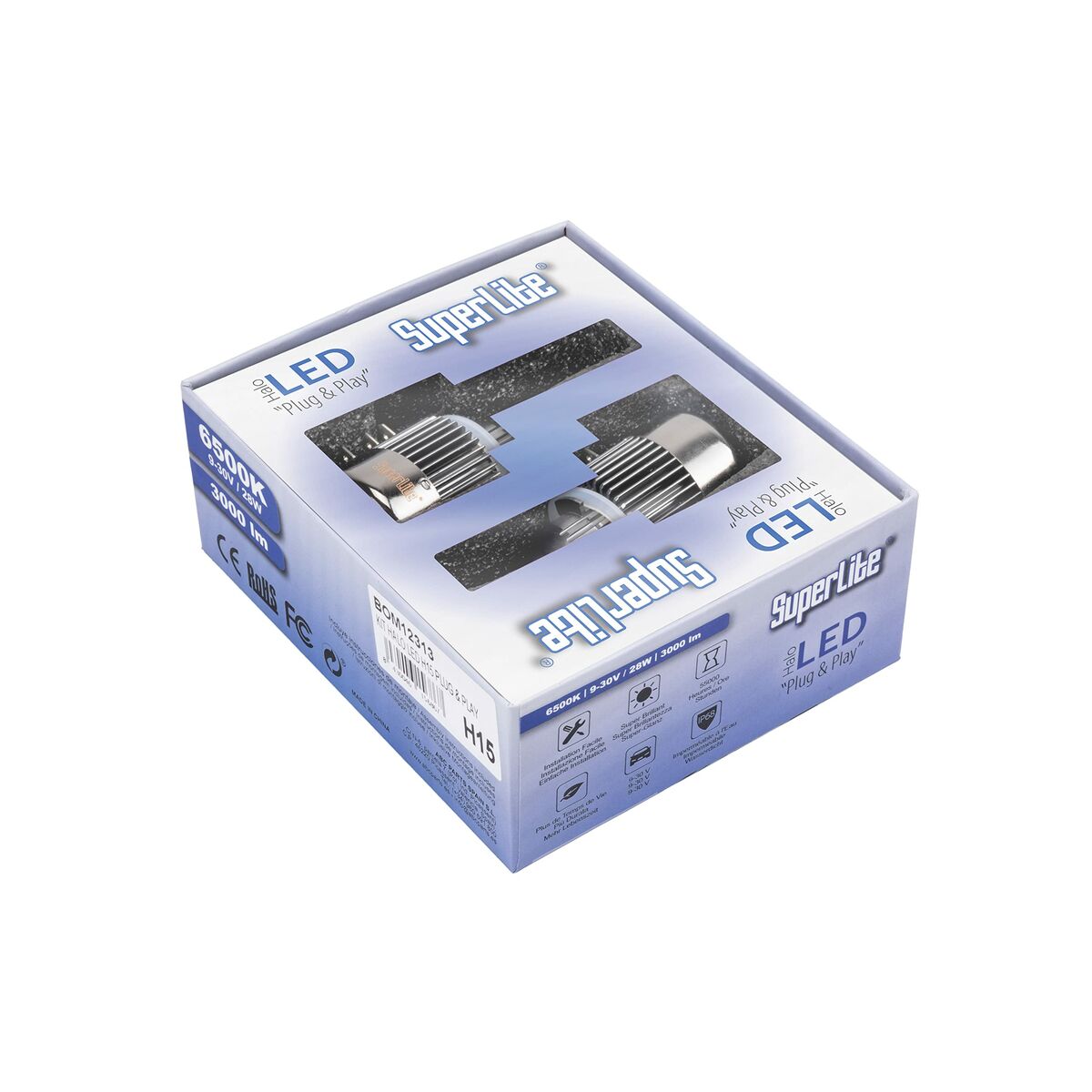 Halogen LED-konverteringssats Superlite BOM12313 H15 28 W 6500 K LED - 2
