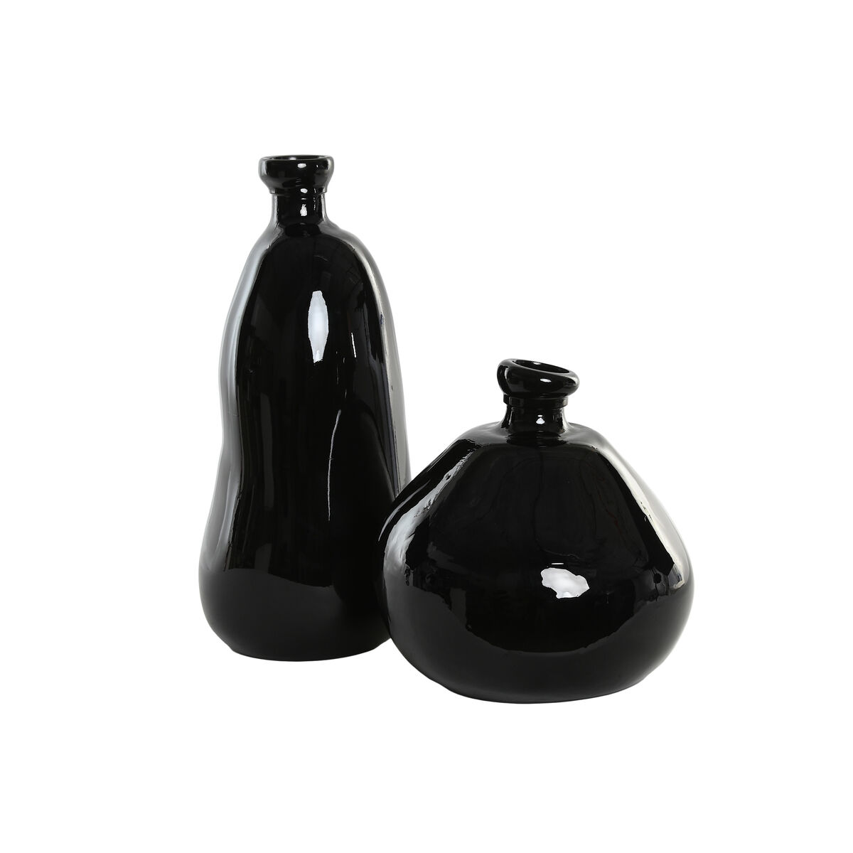 Vas Home ESPRIT Svart Återvunnet glas 22 x 22 x 51 cm - 2