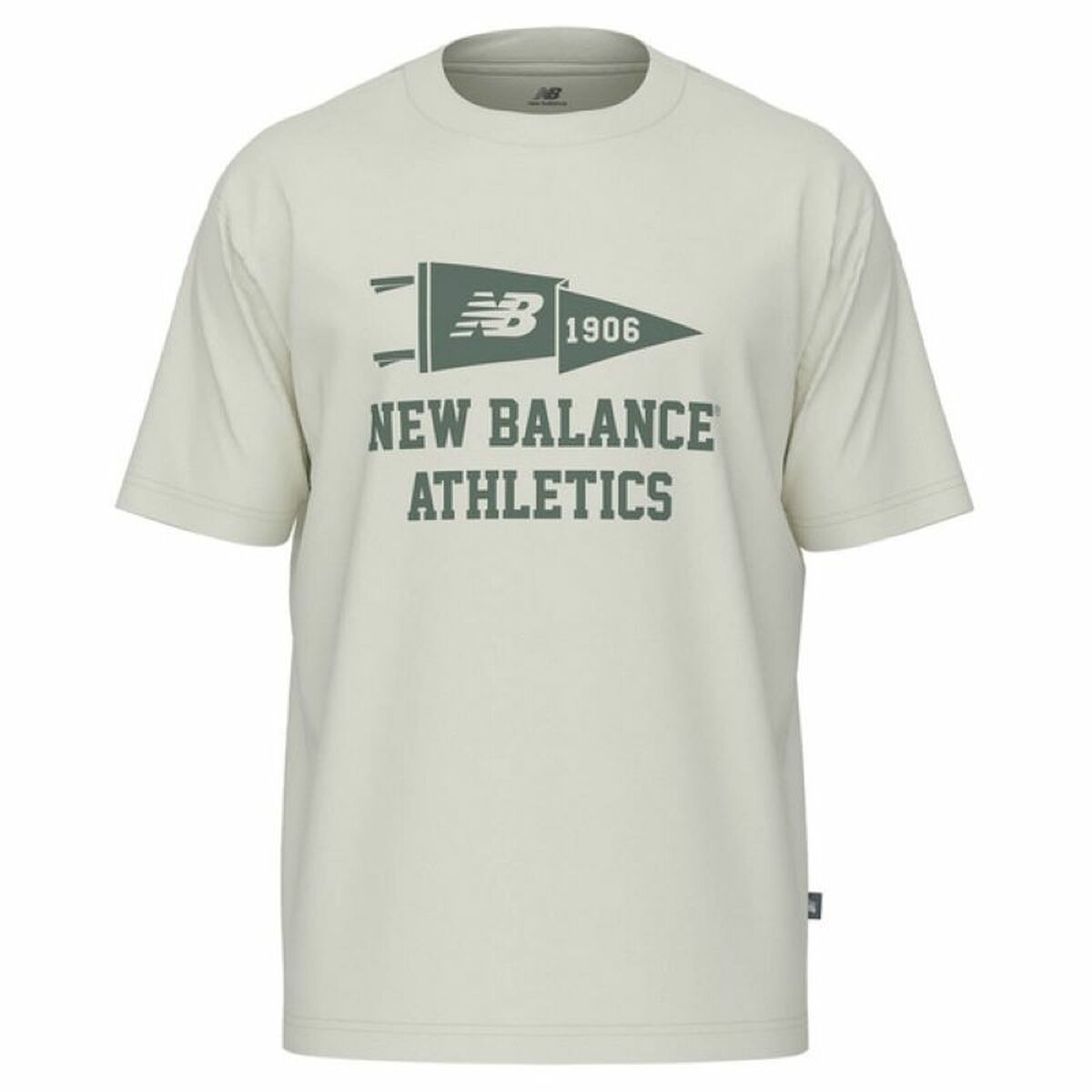 T-shirt med kortärm Herr New Balance Varsity Pennant MT51924 SST Vit